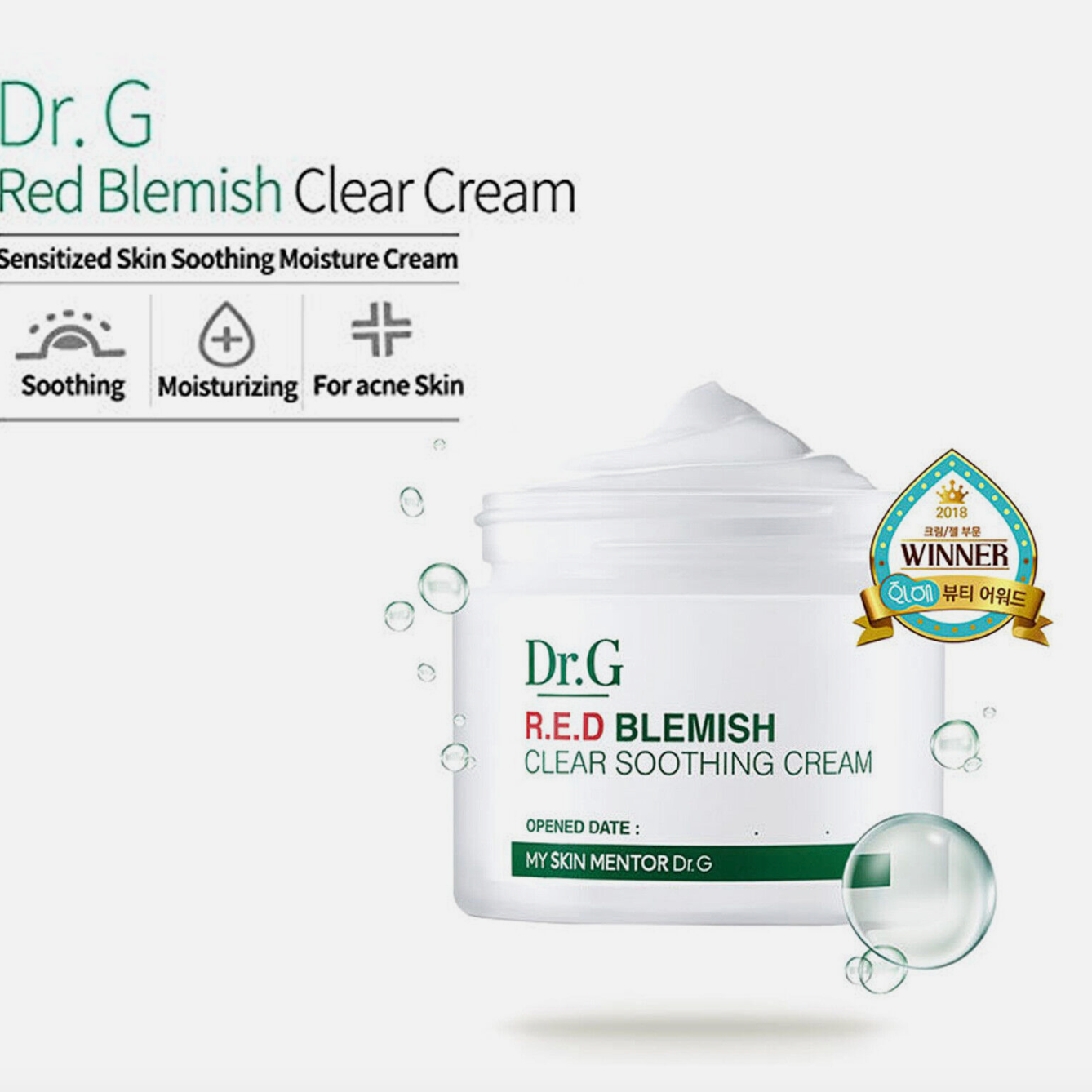 Get Dr.G RED Blemish Clear Soothing Moisturizer Cream (70ml/2.36