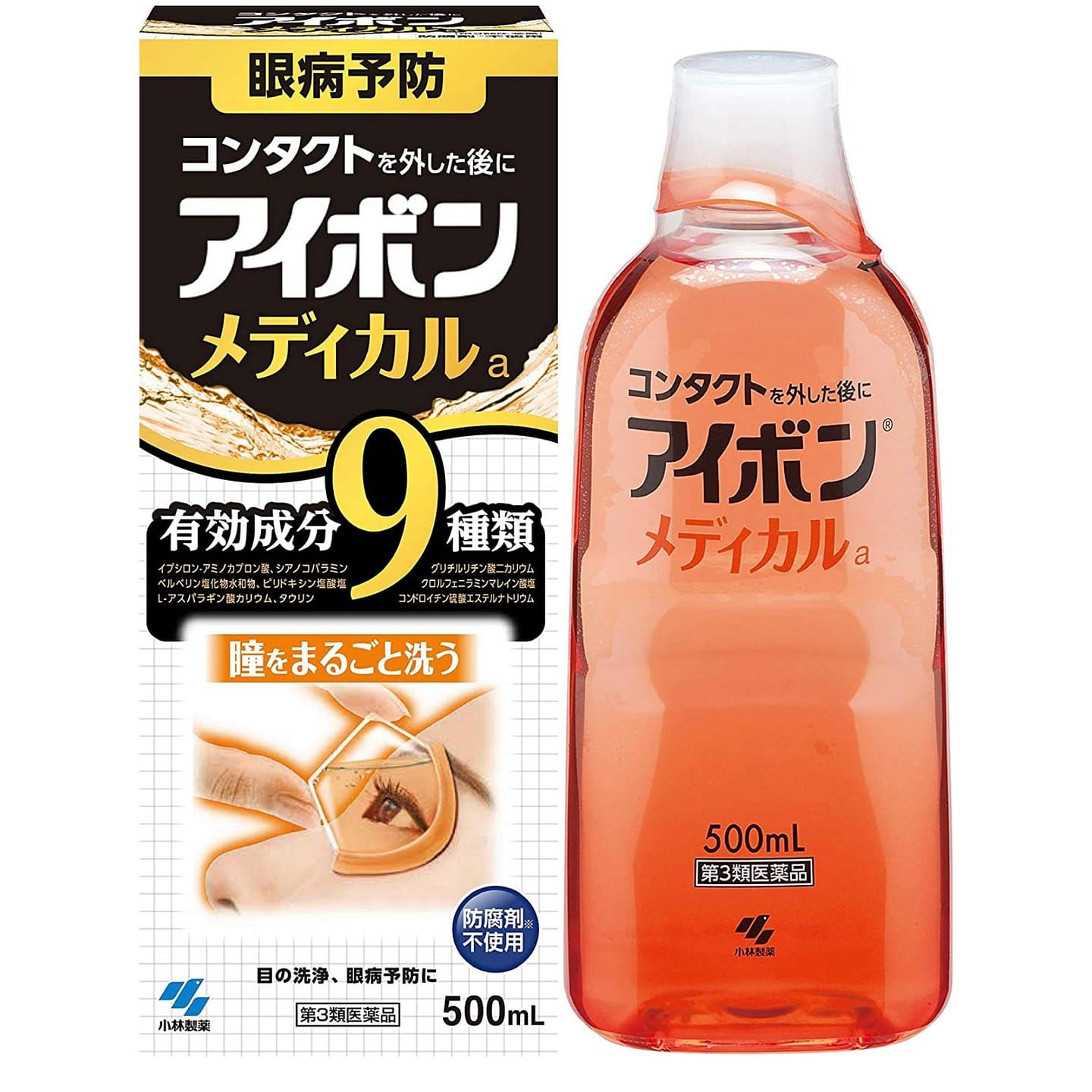 Kobayashi Eyebon Medical Eye Wash Liquid 500ml 1 each