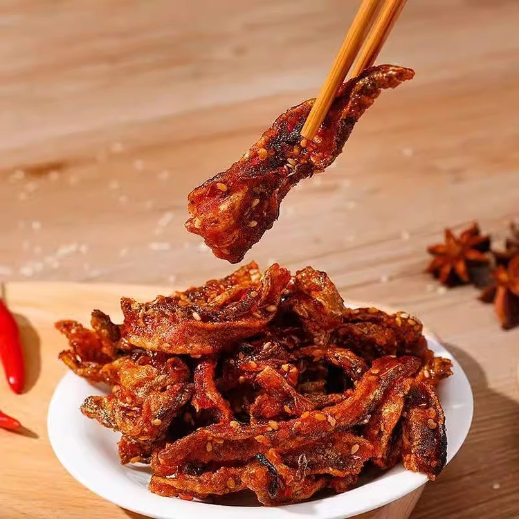 精灵猫 蜜汁香辣鳕鱼皮35g高蛋白零食香酥鱼皮办公室解馋小吃
