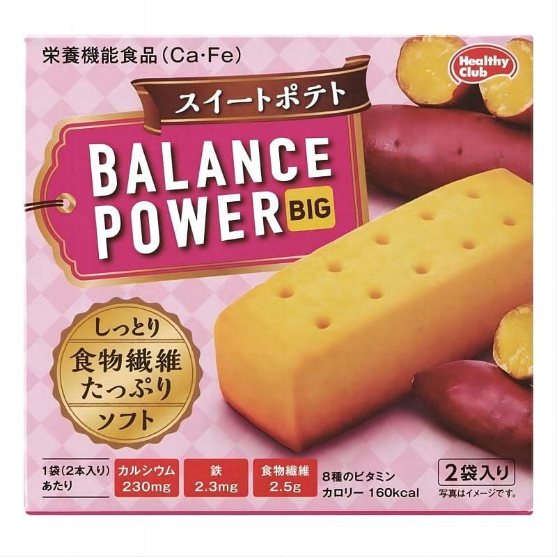 JAPAN Balance Power Big Cookies Bar Sweet Potato Flavor 4pc 1 each