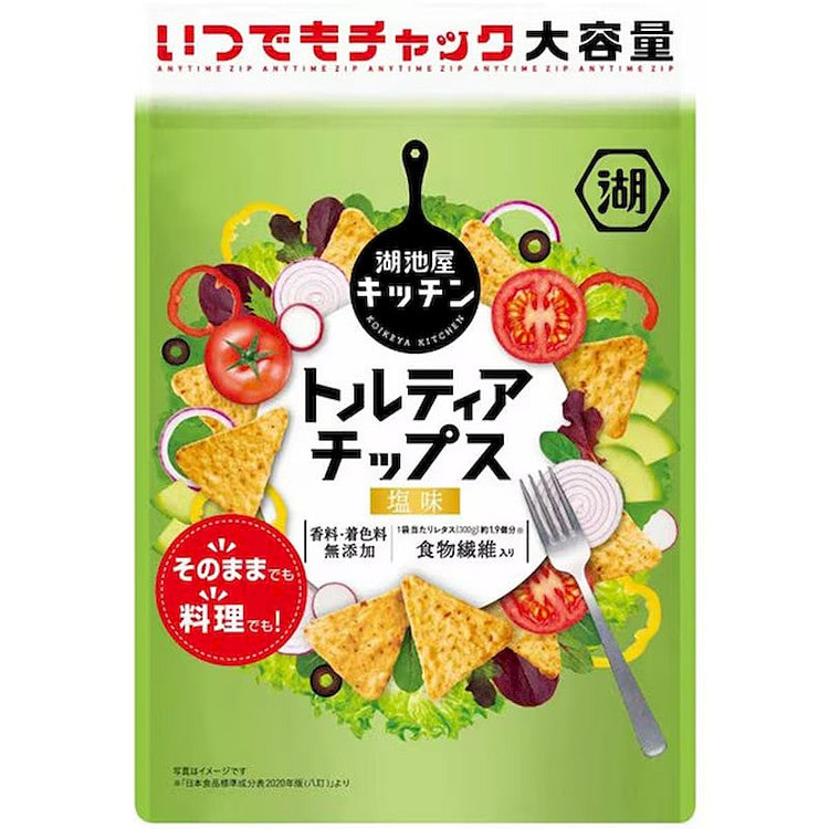Koikeya Resealable Tortilla Chips, Salt 120g 1 each