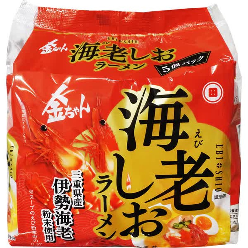 即購入OK❤︎Ramchan＊＊ Kinchan Tokushima Shrimp Salt Ramen 5-Pack - Weee!