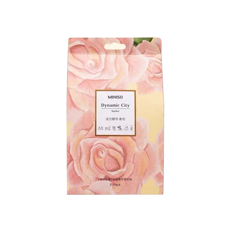 名创优品 都市活力 香氛包香薰片衣柜卧室多场景5包 65 克