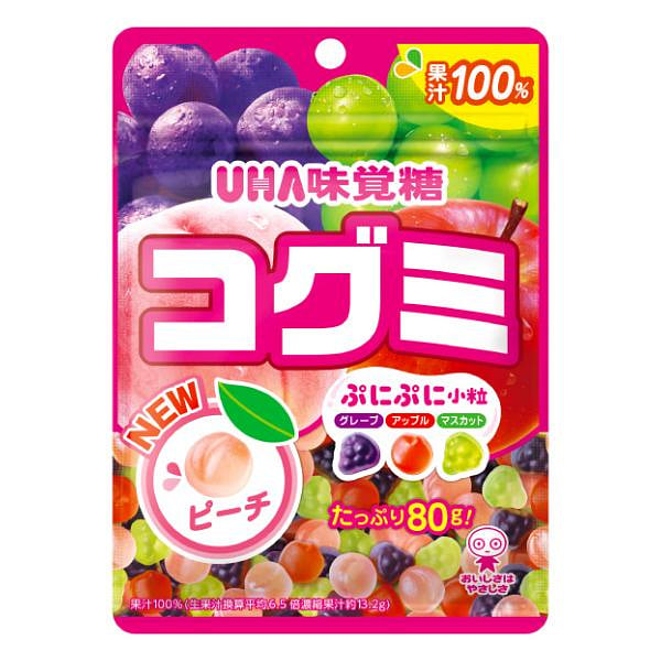 UHA Mikakuto Peach Gummy Candy 80g 1 each