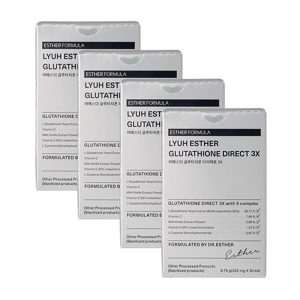esther lyuh glutathione Get ESTHERFORMULA Lyuh Esther Glutathione Direct 3X, 4 Pack (30/box) Delivered