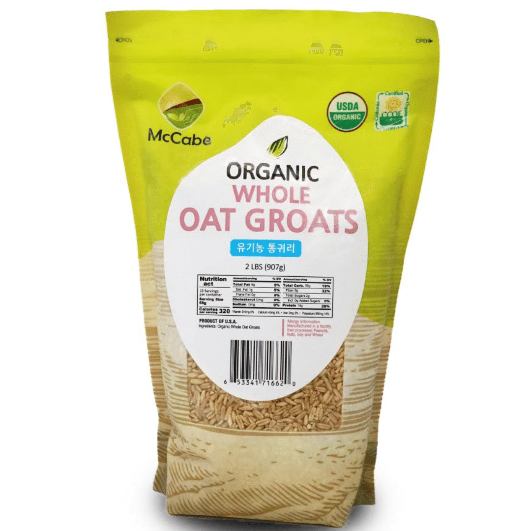 McCabe Organic Whole Oat Groats, 2lbs, USDA Certified Organic, CCOF Organic Cert 2 lb