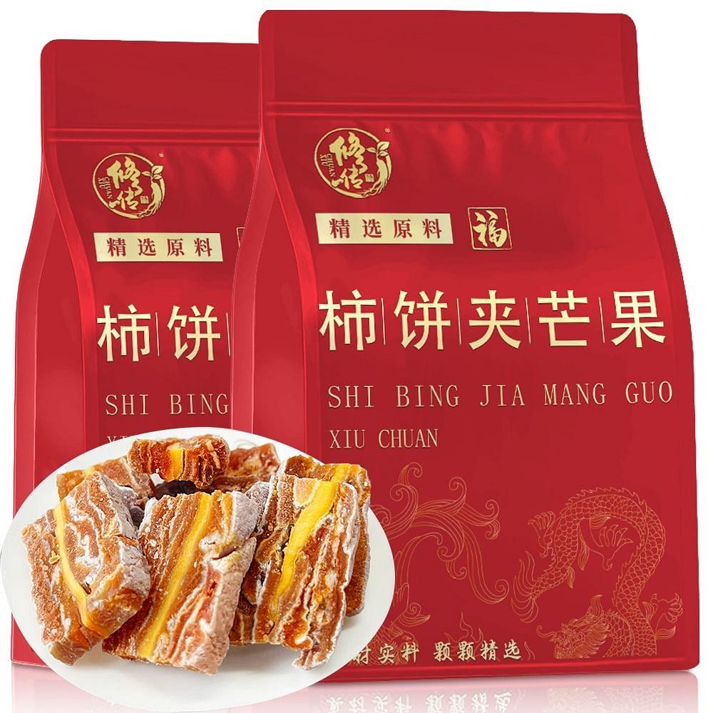 新货流心柿饼夹芒果袋装夹核桃 250 克