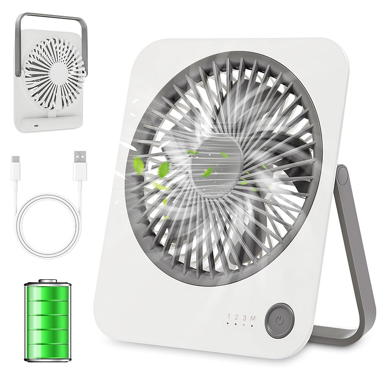 Rechargeable Travel Fan Cruise 4 Speeds Slim Fan