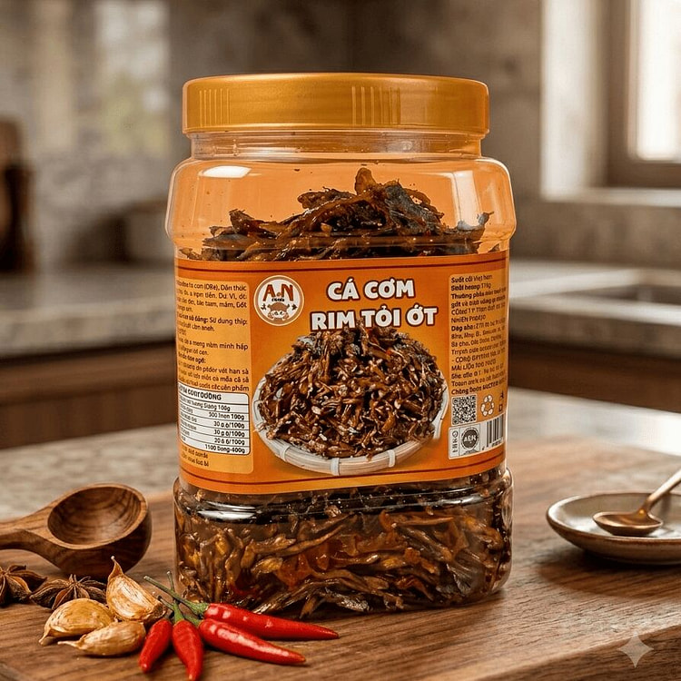 Caramelized crispy anchovies with garlic and chili 500 g