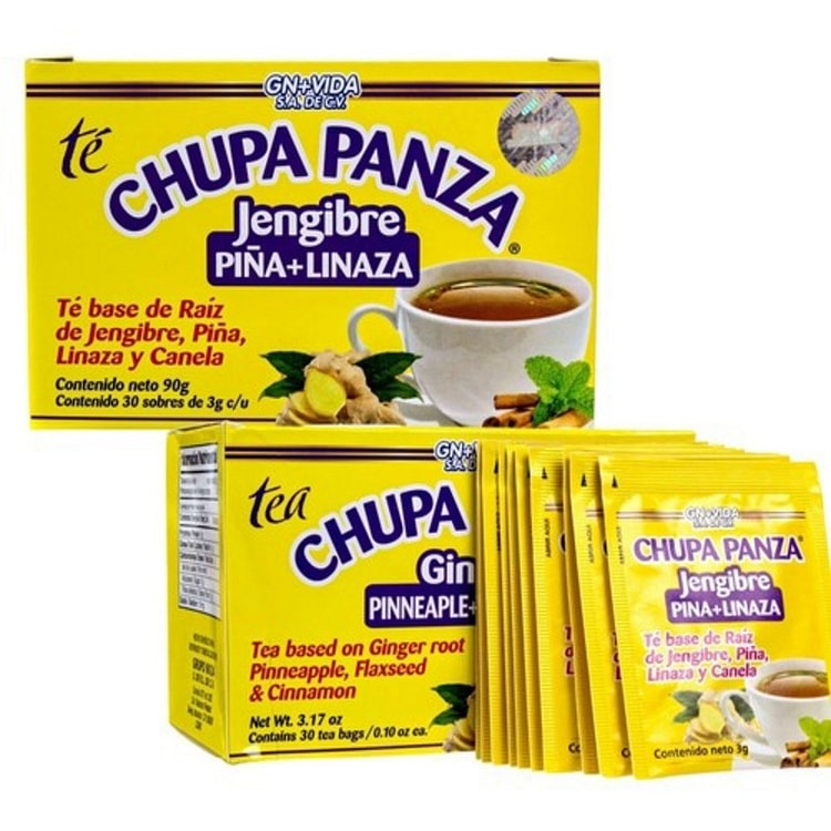 2 PACK Chupa Panza Detox Ginger Tea 60 Day 3.17 oz