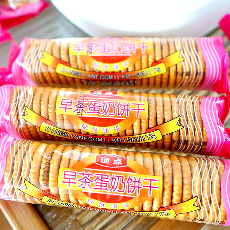 顶点老味道早茶蛋奶饼干小孩孕妇休闲80g 3 包