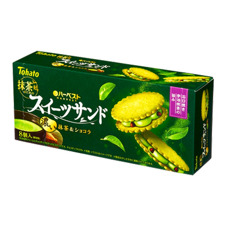 桃哈多 浓厚 抹茶 巧克力 夹心饼干 8枚 1 份
