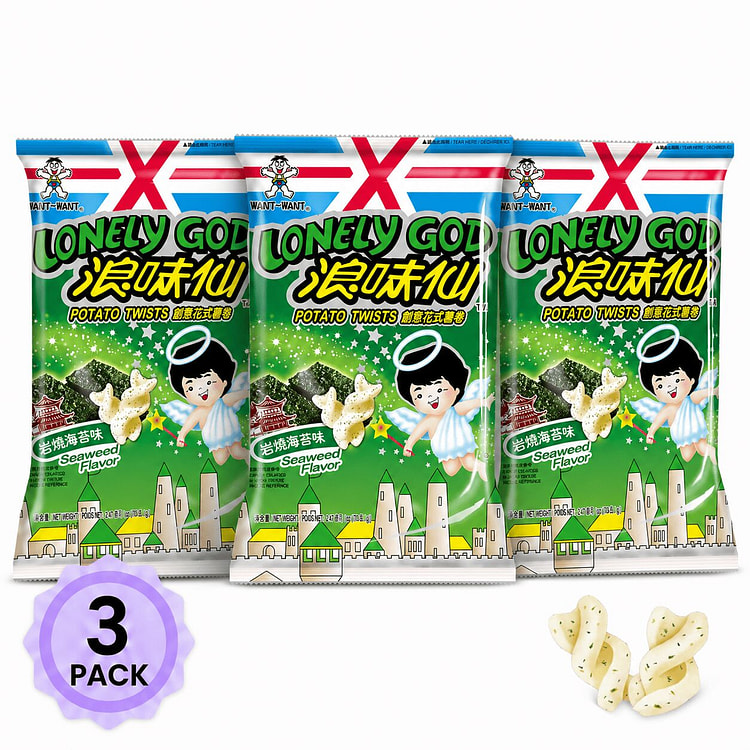 Want Want 海苔味薯片 3 包 70 克