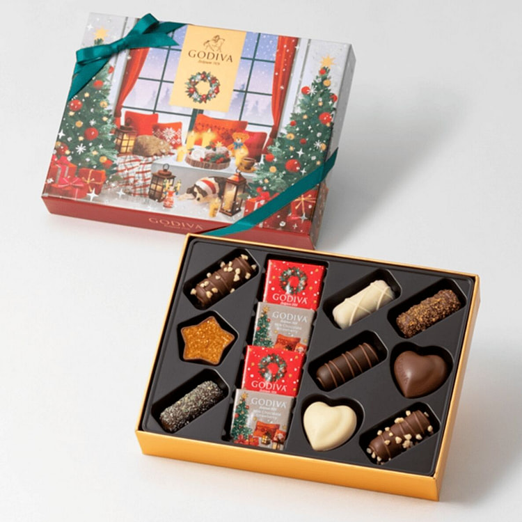 日本GODIVA圣诞限定巧克力 13片装 1 盒