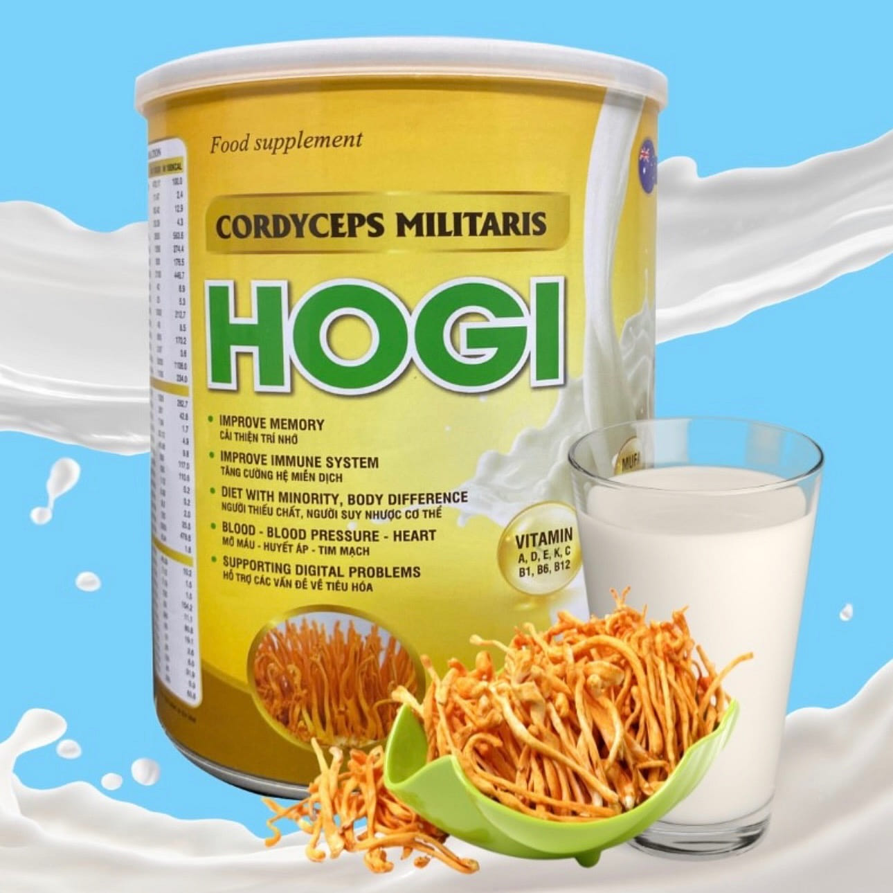 Cordyceps Powder Milk Supports Health HOGI 850g 850 g