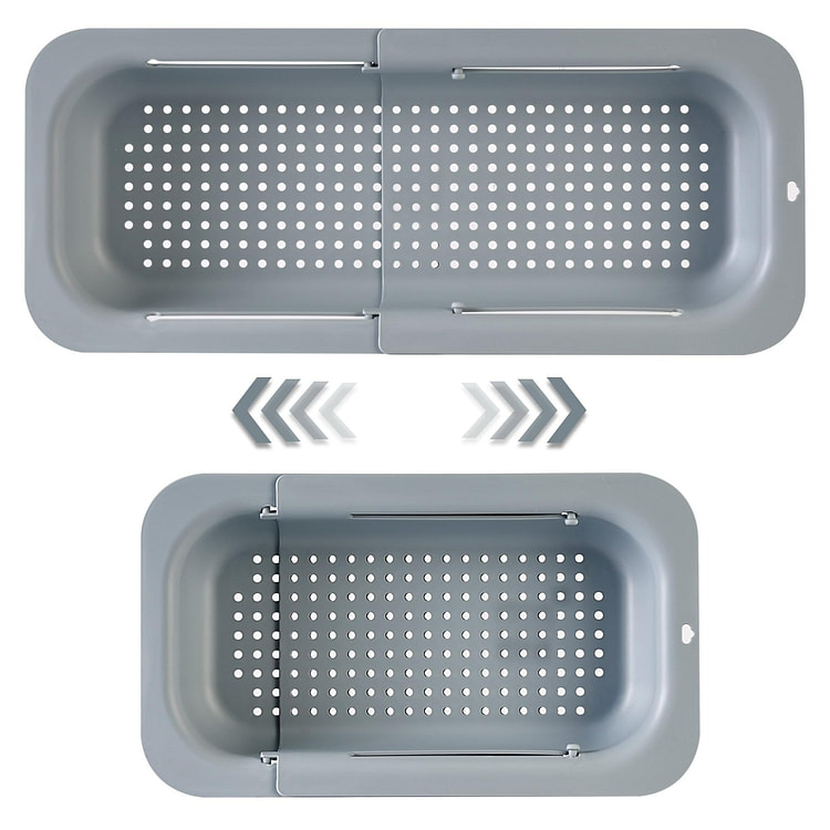 可伸缩水槽滤水篮 直接放在洗碗槽 超方便 清洗蔬果 1 份