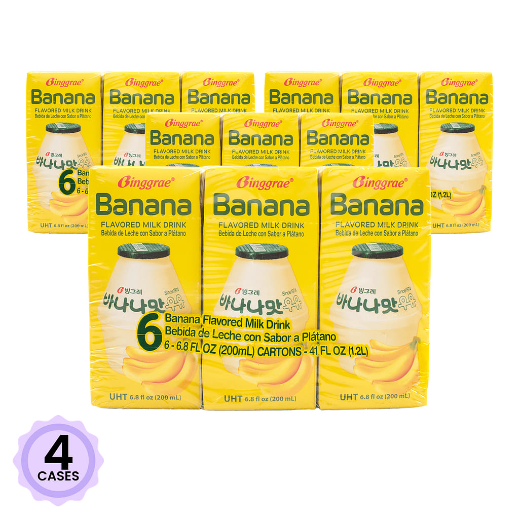 Binggrae Milk Drink Banana Flavor 200 ml*6 pack*4 case