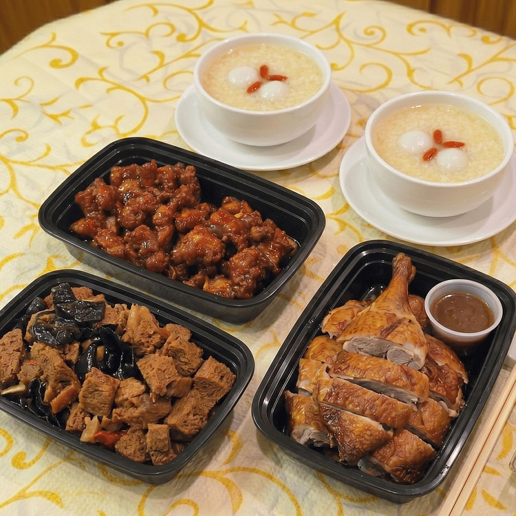 招牌上海套餐 香酥鸭糖醋小排烤麸酒酿圆子两份 1 份