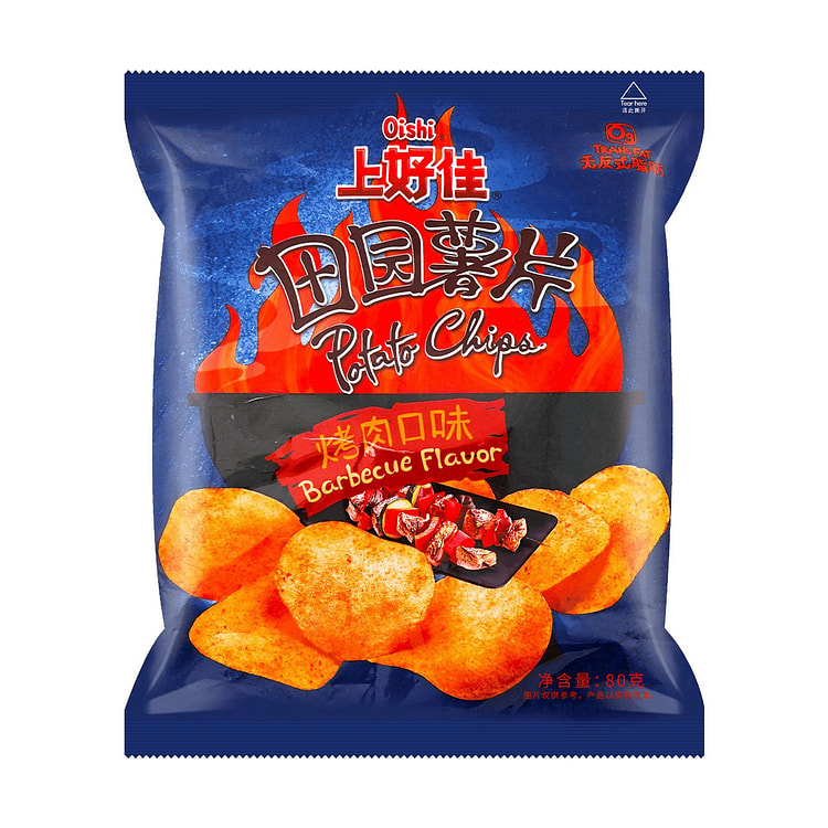 Oishi Potato Chips BBQ Flavor 80 g 1 each