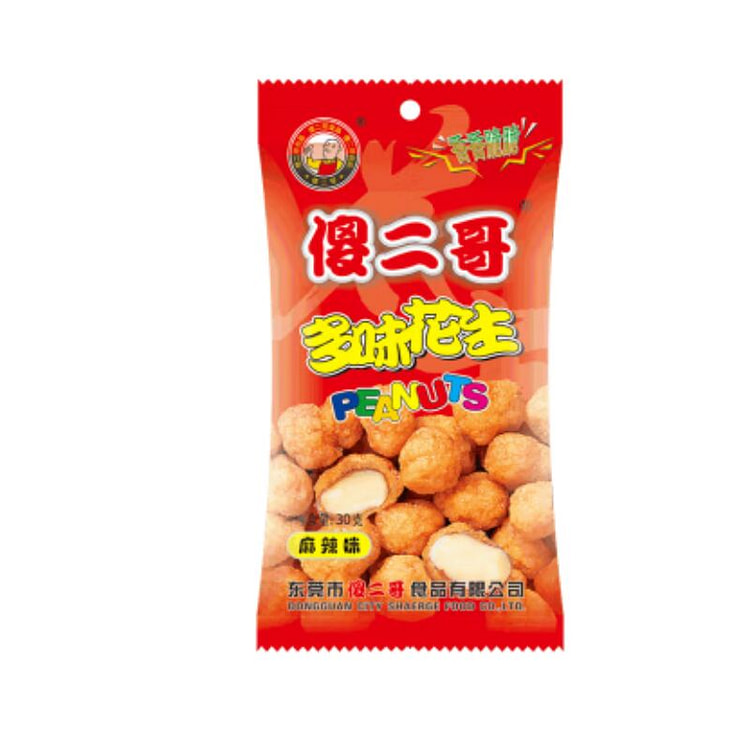 傻二哥多味花生30g*10包五香味牛肉味麻辣味追剧