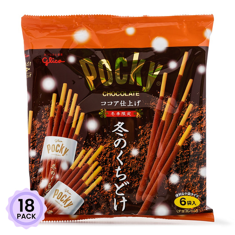 Glico ﻿Winter Melty Pocky Chocolate Cream Covered Biscuit Sticks 6P 4.62 oz