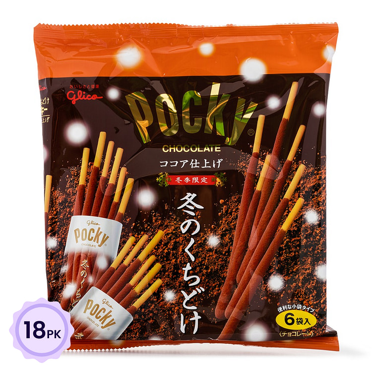 [Pack of 18] Glico ﻿Winter Melty Pocky Chocolate Cream Covered Biscuit Stic