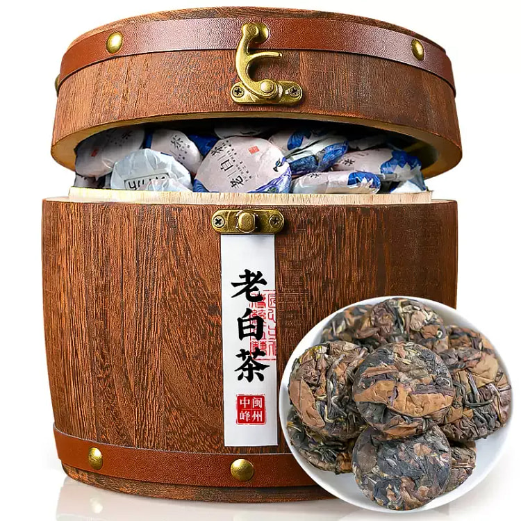 寿眉白茶饼小茶饼紧压茶叶福鼎老白茶饼干500g