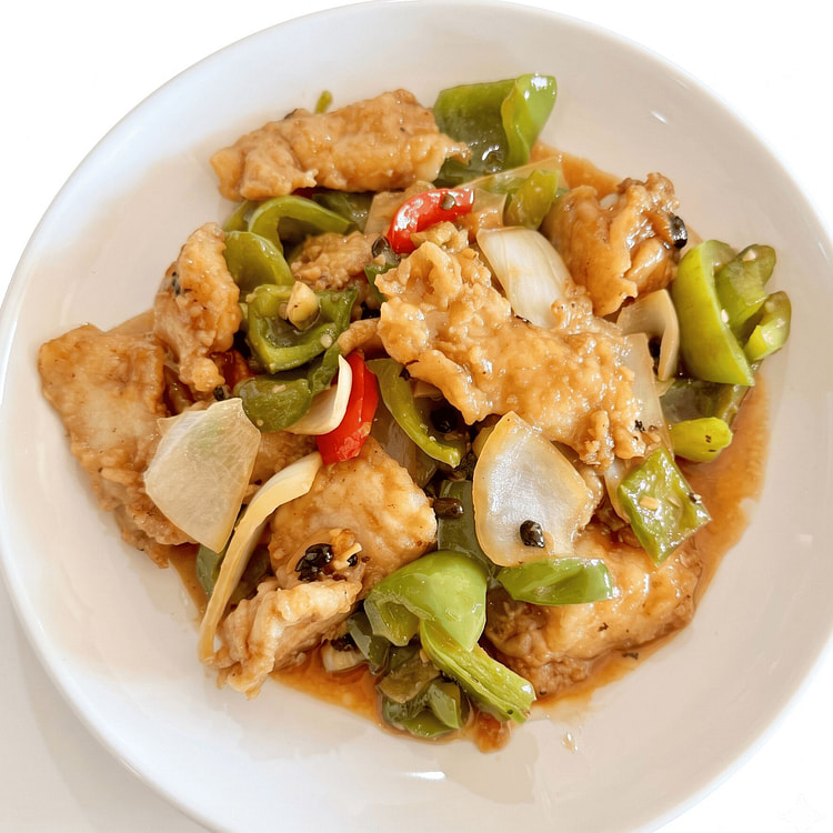 Fish Fillet in Black Bean Sauce w. Pepper 1.2lb 1 each