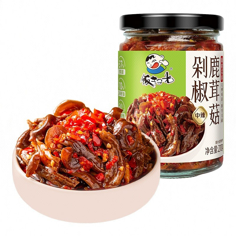 Deer Antler Mushrooms with Chopped Chili 210 g