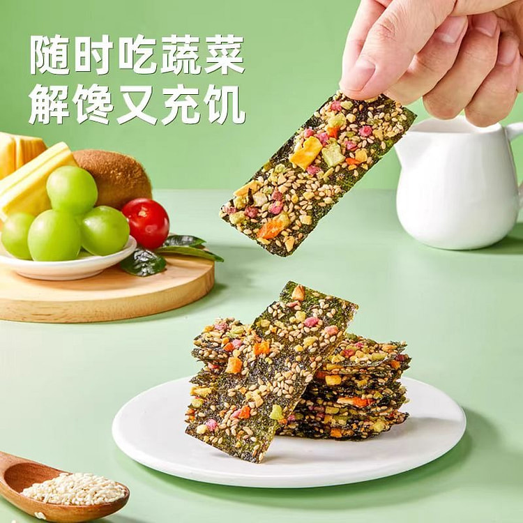 Liangpinpuzi Fruit and Vegetable Seaweed Crispy Instant 4.86g * 16 Bags