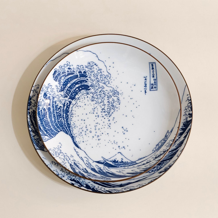 Japan Small Round Plate - Kanagawa 1 count