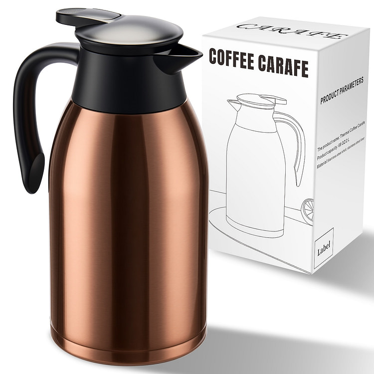 68oz Thermal Coffee Carafe Gold Brown