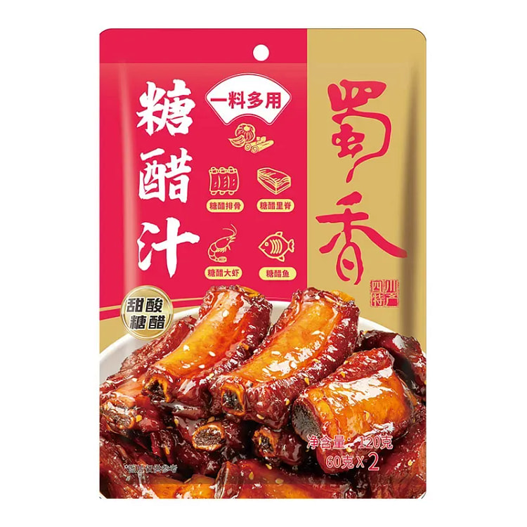 蜀香糖醋汁糖醋排骨鱼酸甜酱汁120g*2袋 240 克