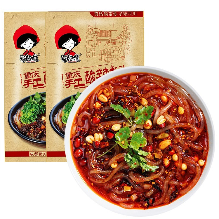 蜀姑娘 手工酸辣粉 非油炸红薯鲜粉 方便速食粉条 520 克