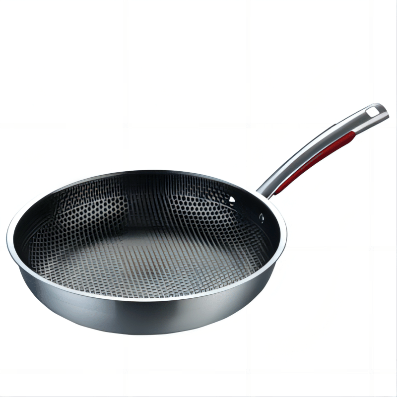 Qing Exhibition 26cm Stainless Steel Suspended Lidless Non-stick Frying Pan 1 개입