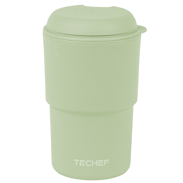 TECHEF Pastell Insulated Tumbler with Lid Green