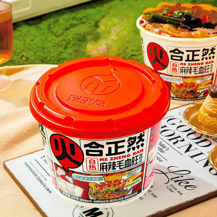 合正然麻辣毛血旺自热宽粉四川牛油味290g*1桶