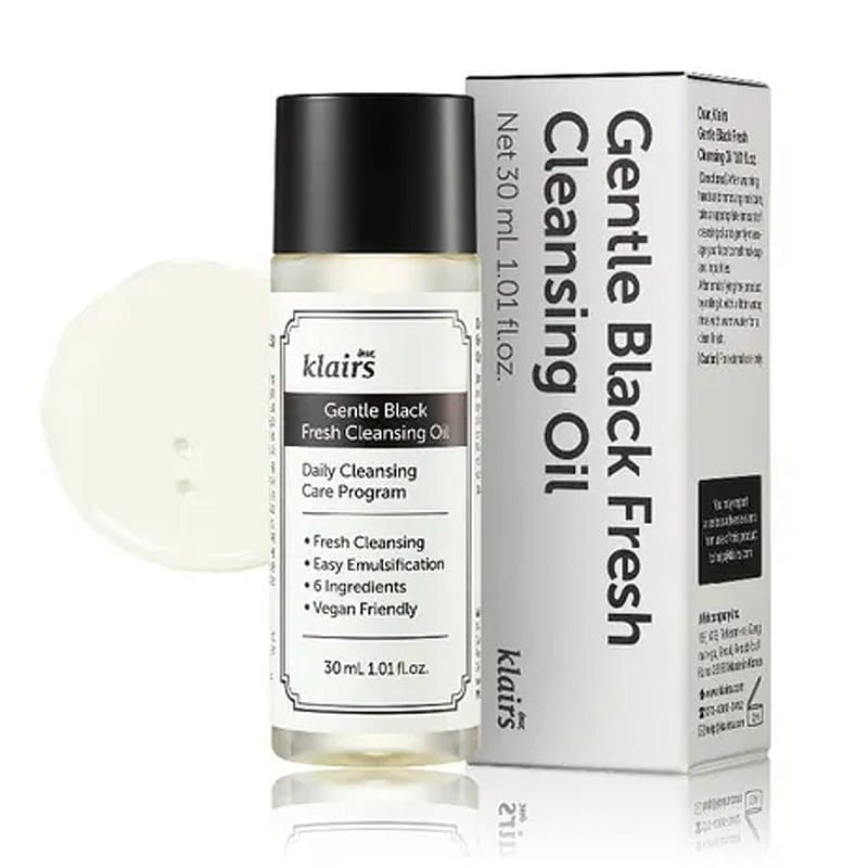 KLAIRS [Mini] Gentle Black Fresh Cleansing Oil 30ml 1.01 fl. oz (30ml) 1 each