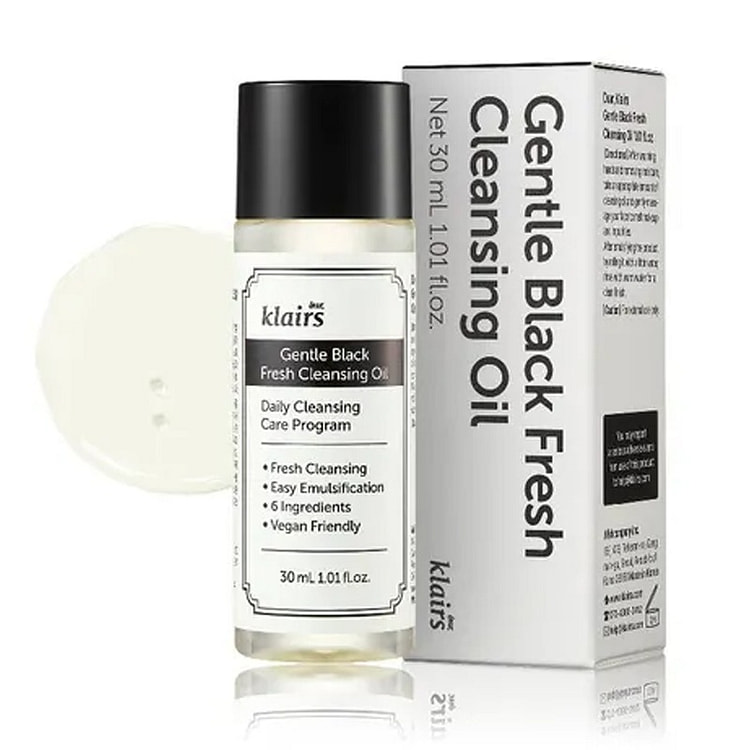 KLAIRS [Mini] Gentle Black Fresh Cleansing Oil 30ml 1.01 fl. oz (30ml)