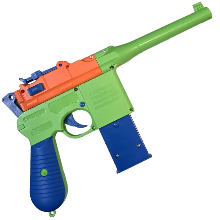Mauser C96 Toy Gun with Soft Bullets, 7 Rounds 1 count