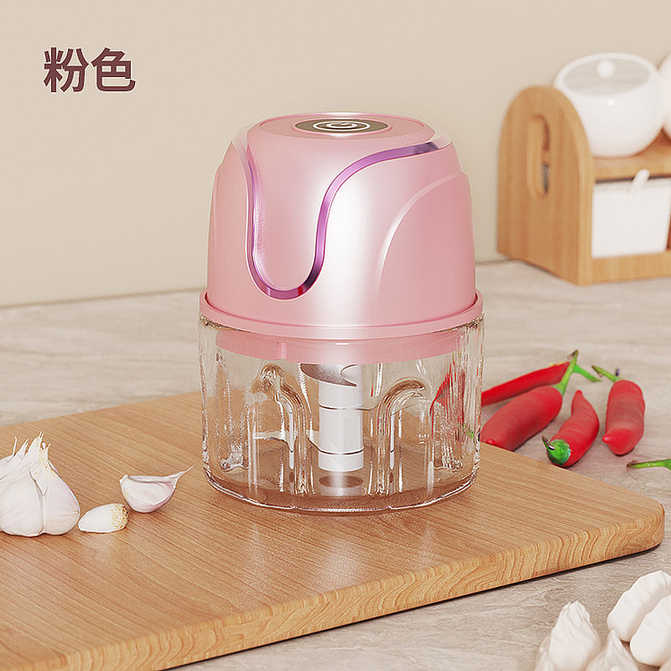 Electric Garlic Chopper 3-Blade Pink - 1 Piece 1 pack