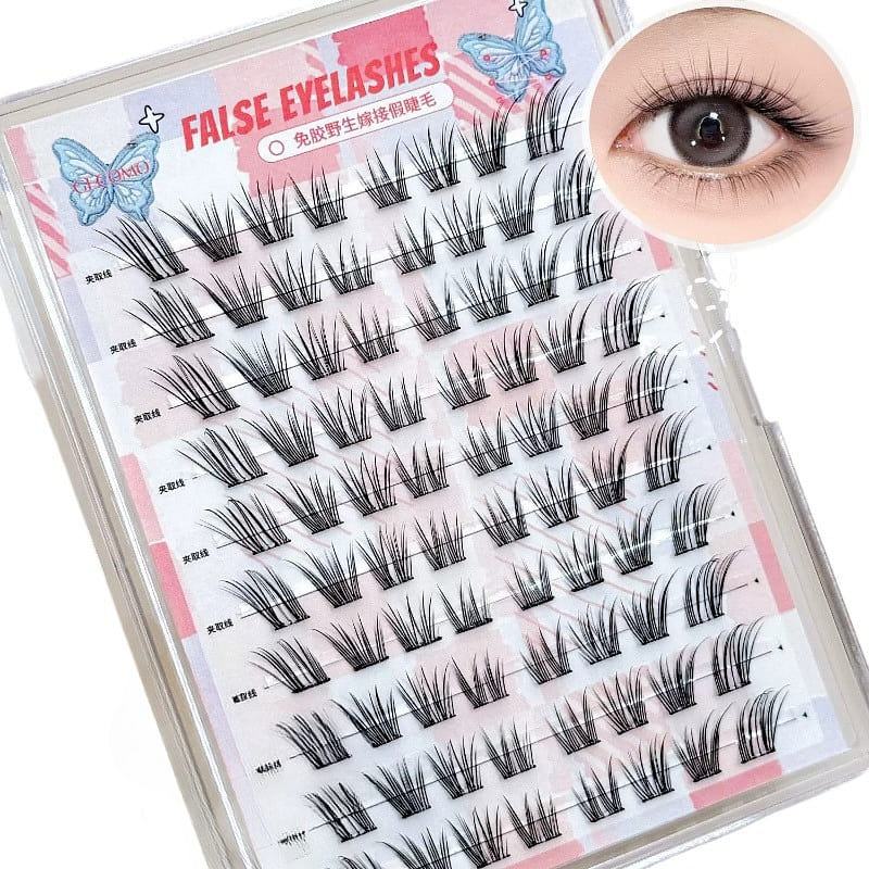 Glue-free Manga Lash Book 80 Clusters, 1box 1 count