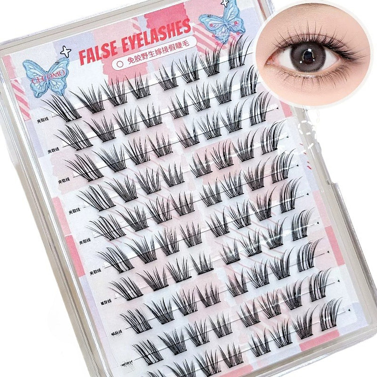Glue-free Manga Lash Book 80 Clusters, 1box 1 count