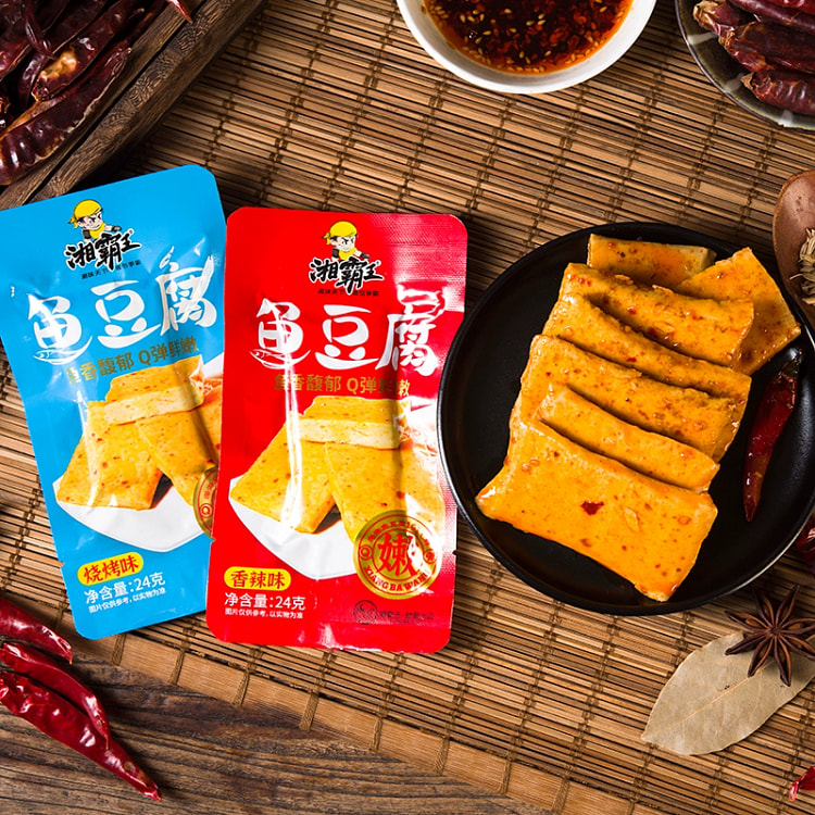 湘霸王鱼豆腐香辣味鱼糜豆腐干混合搭配24g*6包 144 克