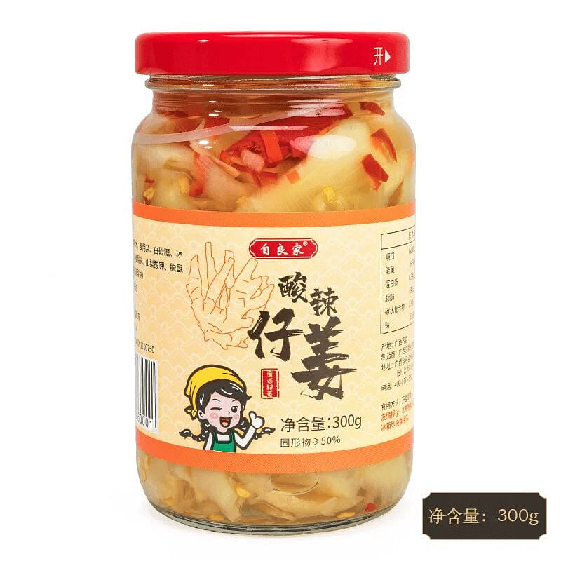 Ziliangjia Pickled Young Ginger 300g*1 Bottle 300 g