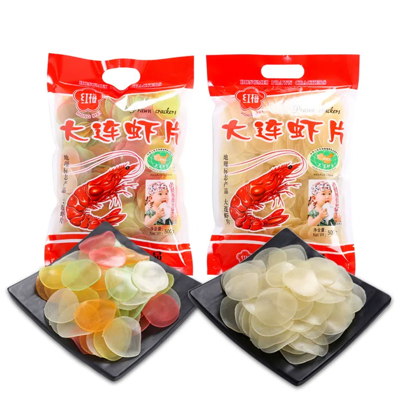 Dalian specialty fried shrimp chips color 150g 150 g