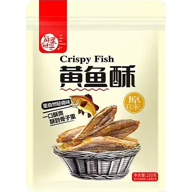 每果时光黄鱼酥即食香酥小黄鱼干货小吃原味250g
