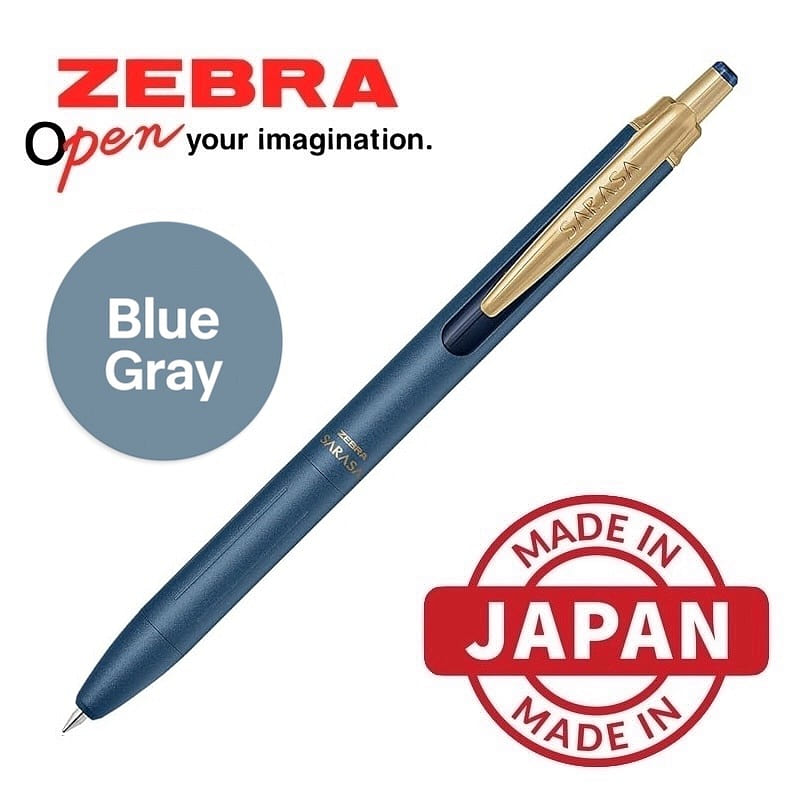 Zebra Sarasa Grand Gel Ink Pen 0.5mm Blue Gray 1 each