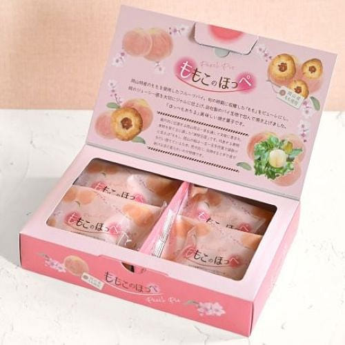 Okayama Momoko Peach Pie Cookies 4 pcs 1 box