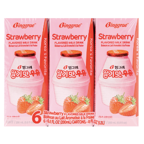 South Korea BINGGRAE Strawberry Milk 6 boxes 1200ml 6 cái